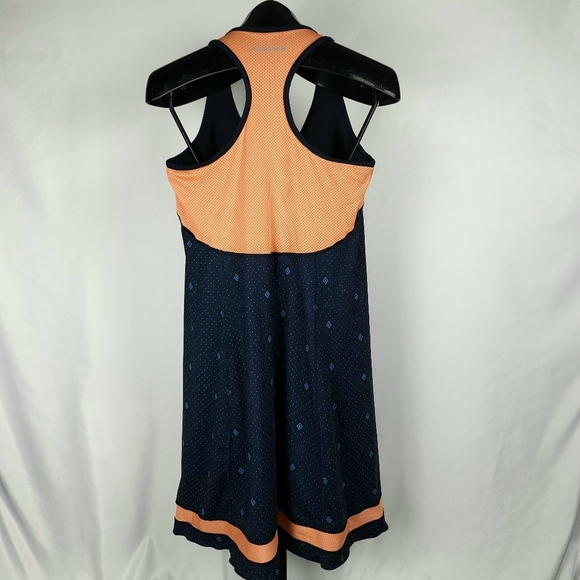 Patagonia Athletic Racer Back Sport All Weather Dress Sz M Neon Orange/Blue - Picture 3 of 10